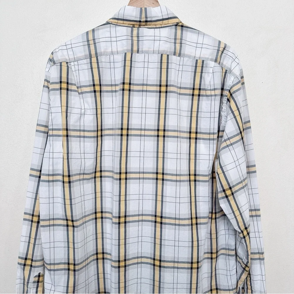 J.crew Mens XL Plaid Light Weight Slim Fit Shirt